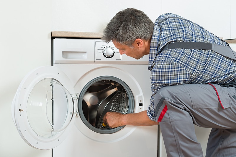 checking for loose objects inside the washer