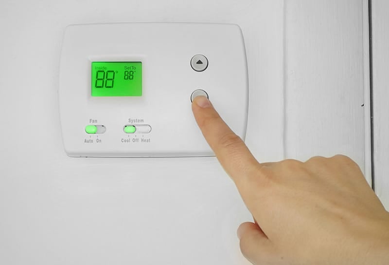 thermostat on the wall