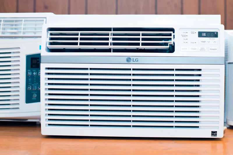 Front View Of Typical Window Air Conditioner