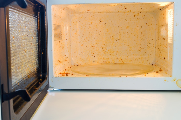 Grease buildup in microwave