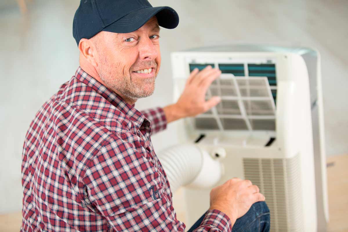 smelly portable air conditioner