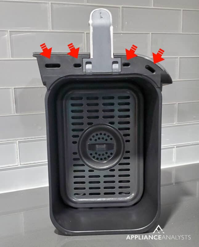 Air Fryer Front Basket Water Holes