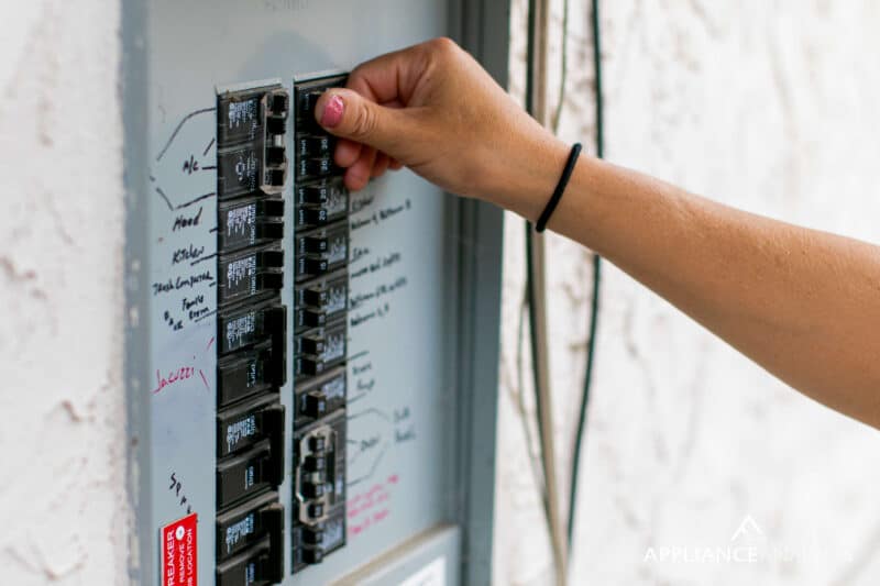 Turning off washer at circuit breaker