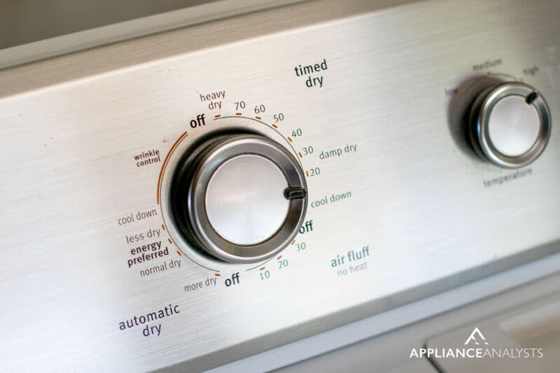 Wrinkle control dryer setting