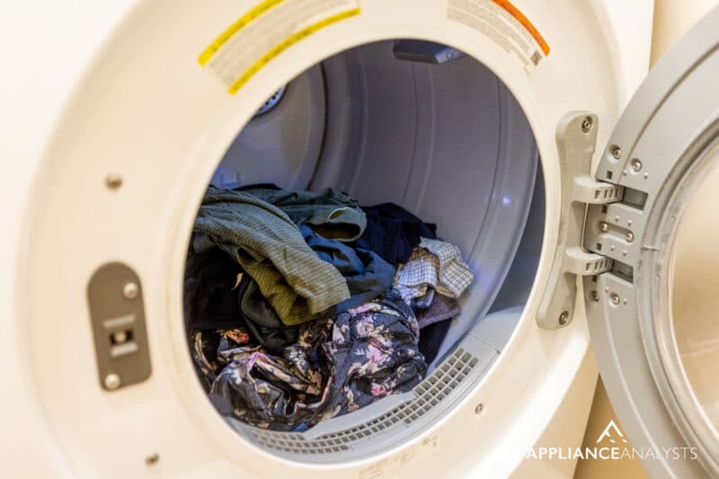 Dryer with clothing items