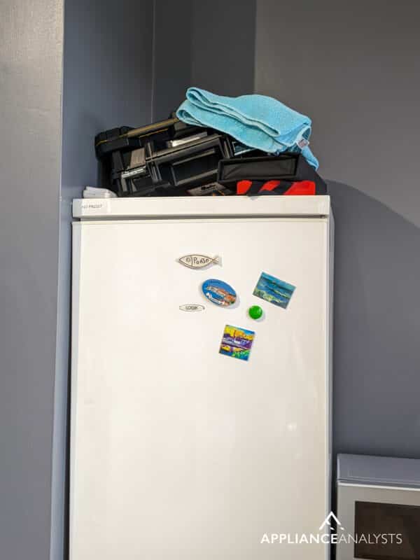 objects on top of refrigerator