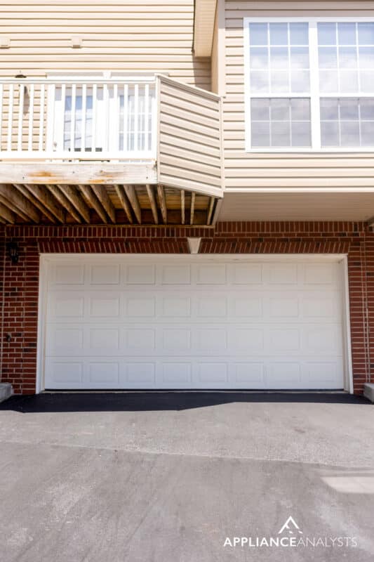 White garage door