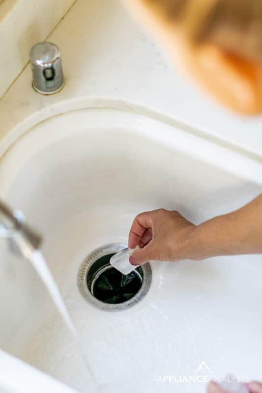 Ice on garbage disposal