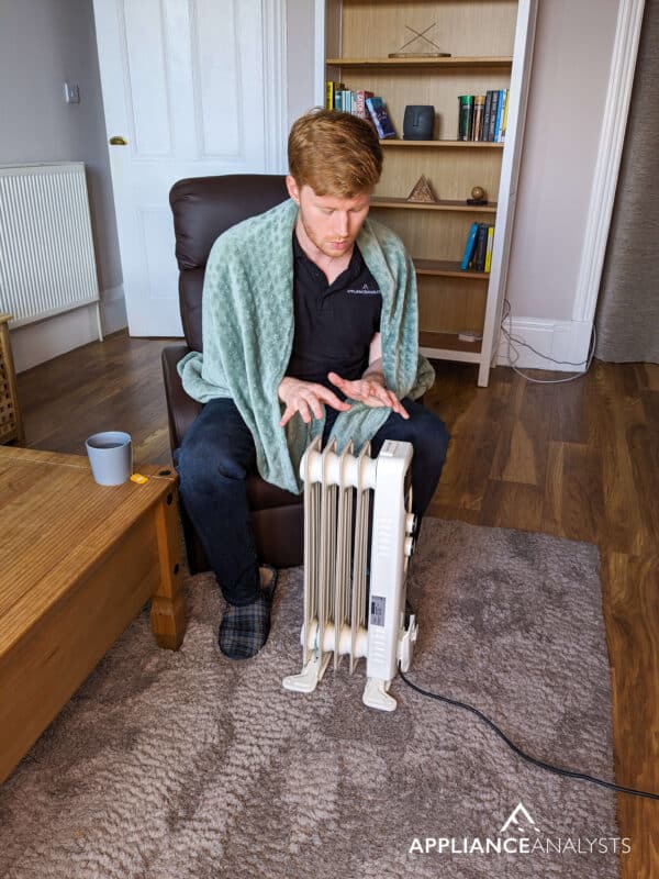Oil-filled heater for larger rooms