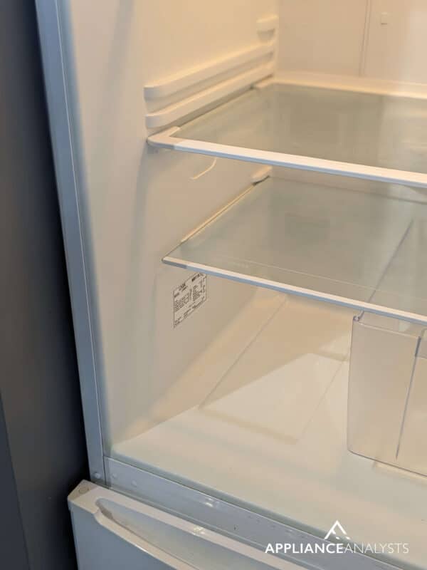 Refrigerator model number label