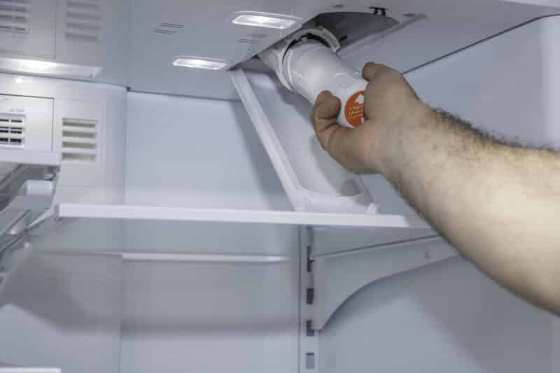 Replacing fridge water filter