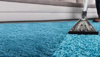 Rug being cleaned